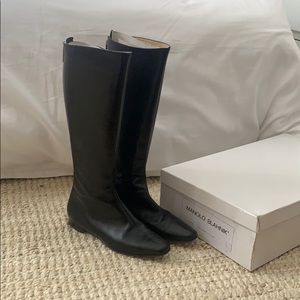 Manolo Blahnik Leather Riding Boots
